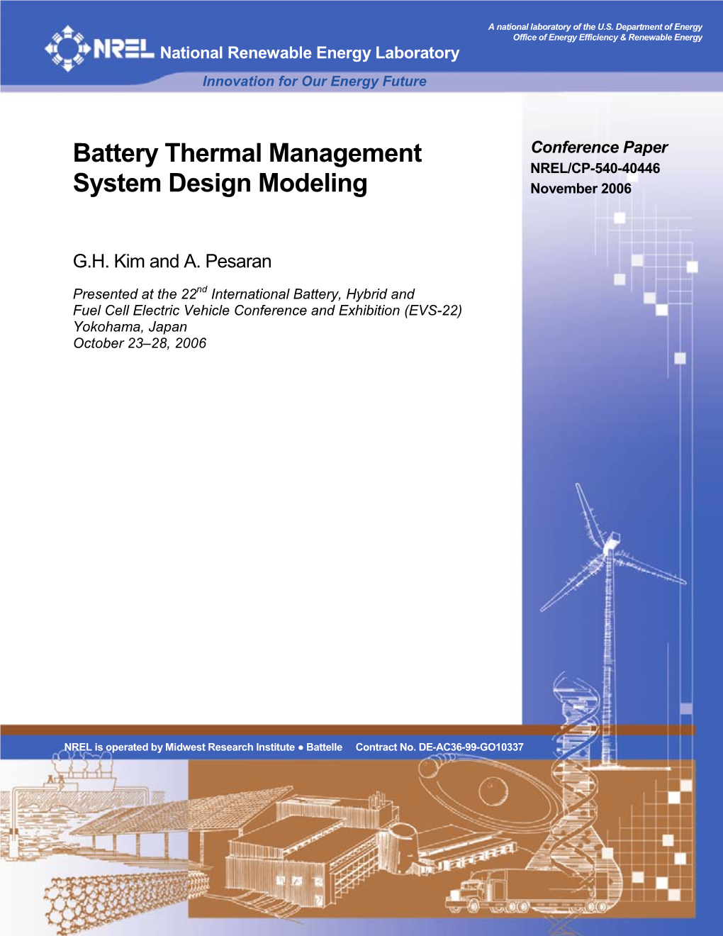 Battery Thermal Management System Design Modeling DE-AC36-99-GO10337