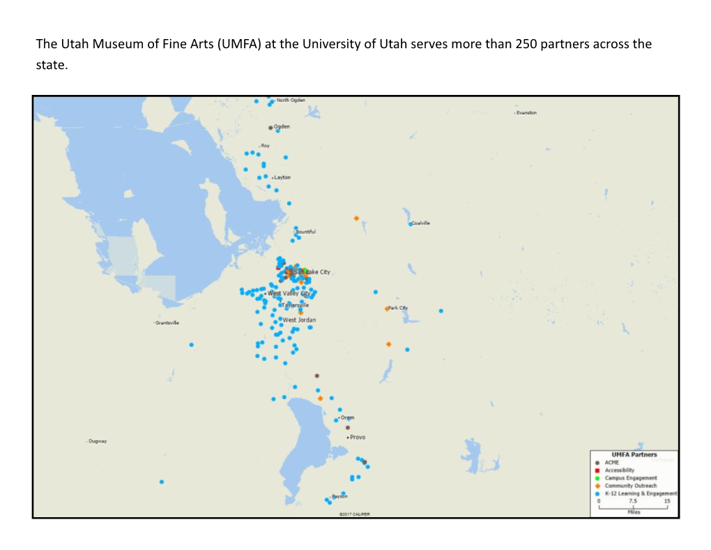 UMFA) at the University of Utah Serves More Than 250 Partners Across the State