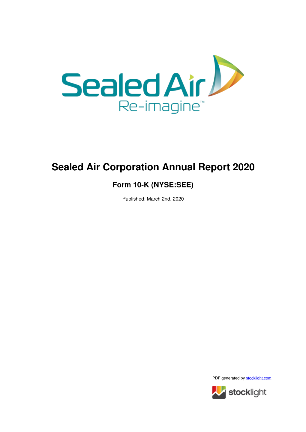 Sealed Air Corporation Annual Report 2020