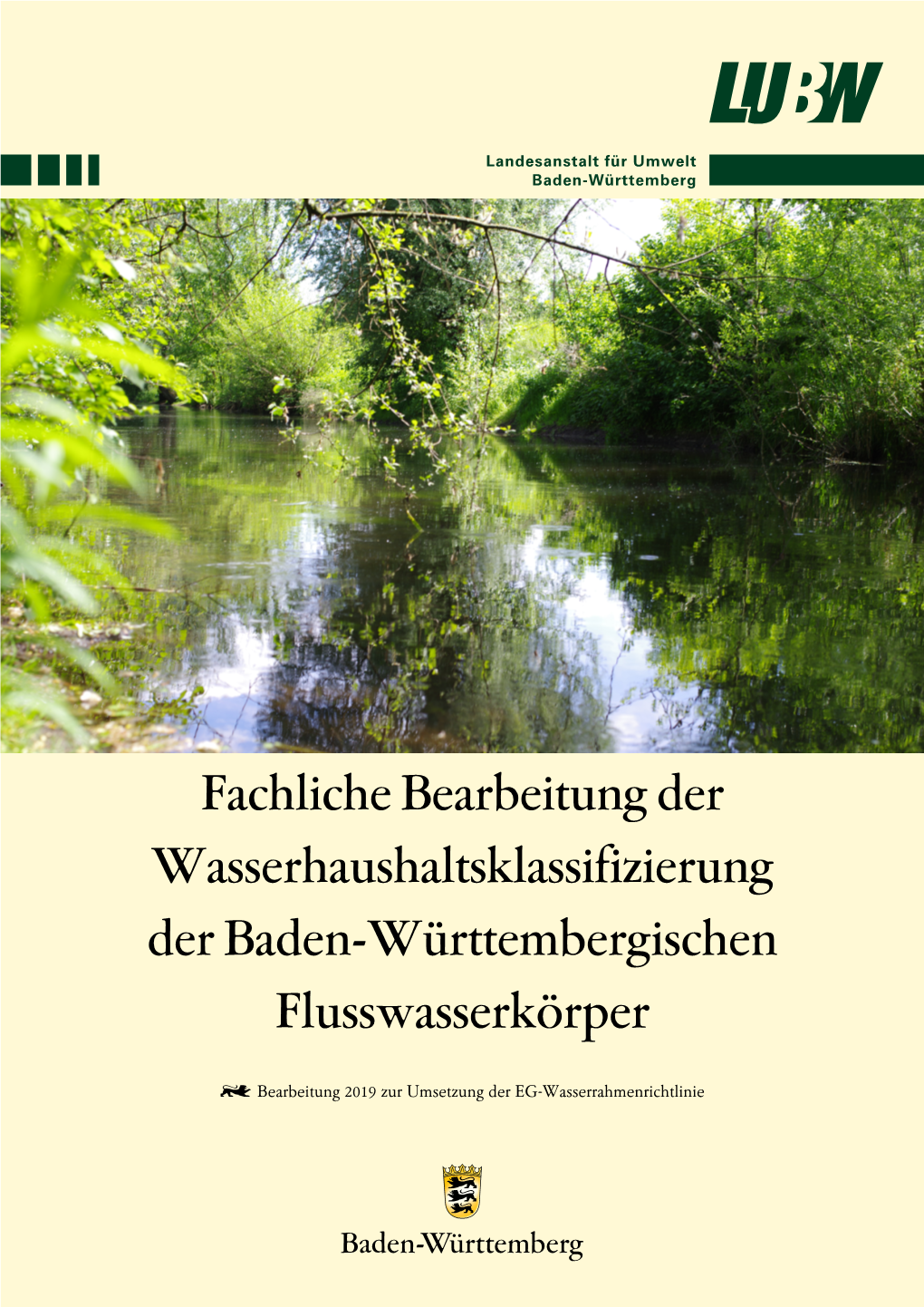 Fachliche Bearbeitung Der Wasserhaushaltsklassifizierung Der Baden-Württembergischen Flusswasserkörper