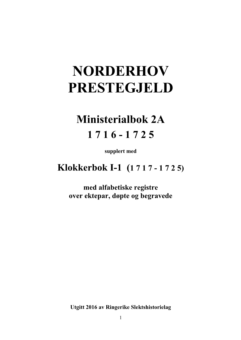 Norderhov Prestegjeld