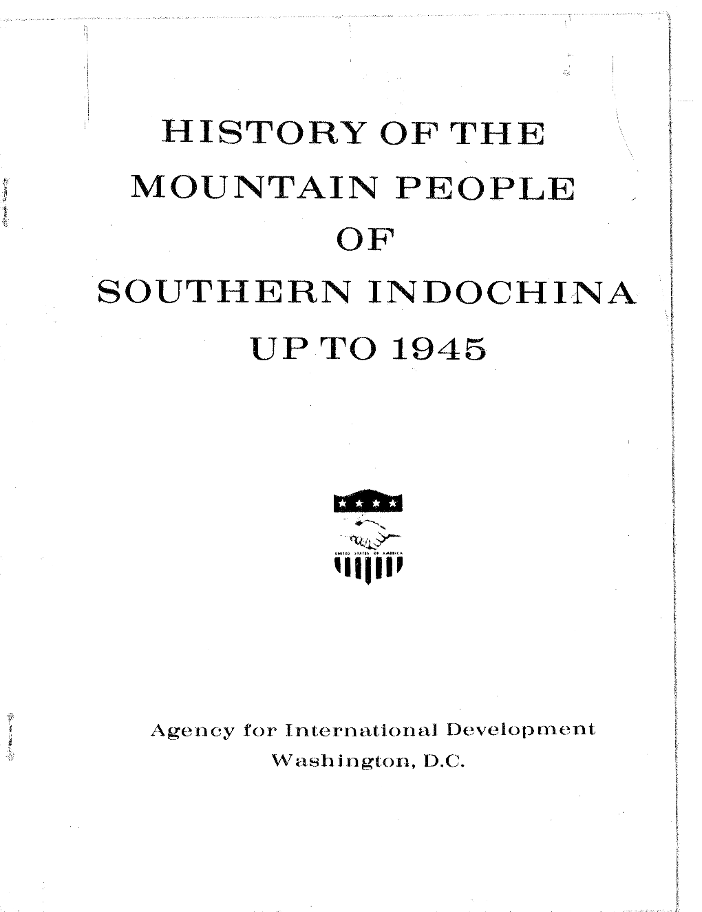 History of the Mountain People of Southern Indochina up to 1945