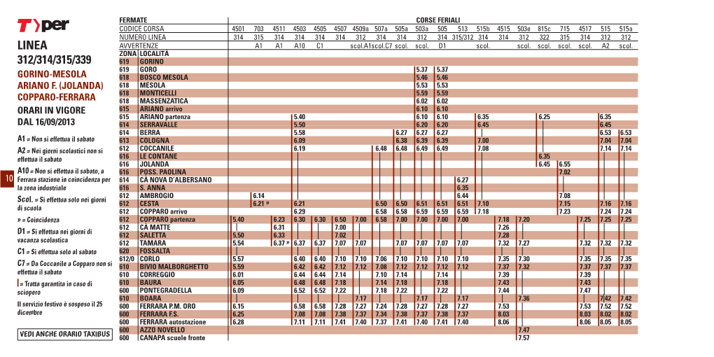 Linea 312/314/315/339