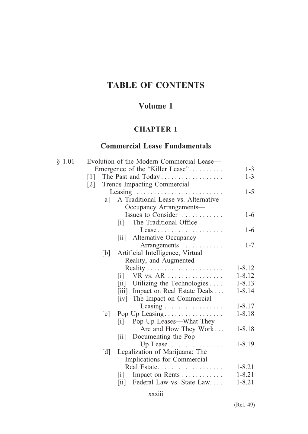 Table of Contents