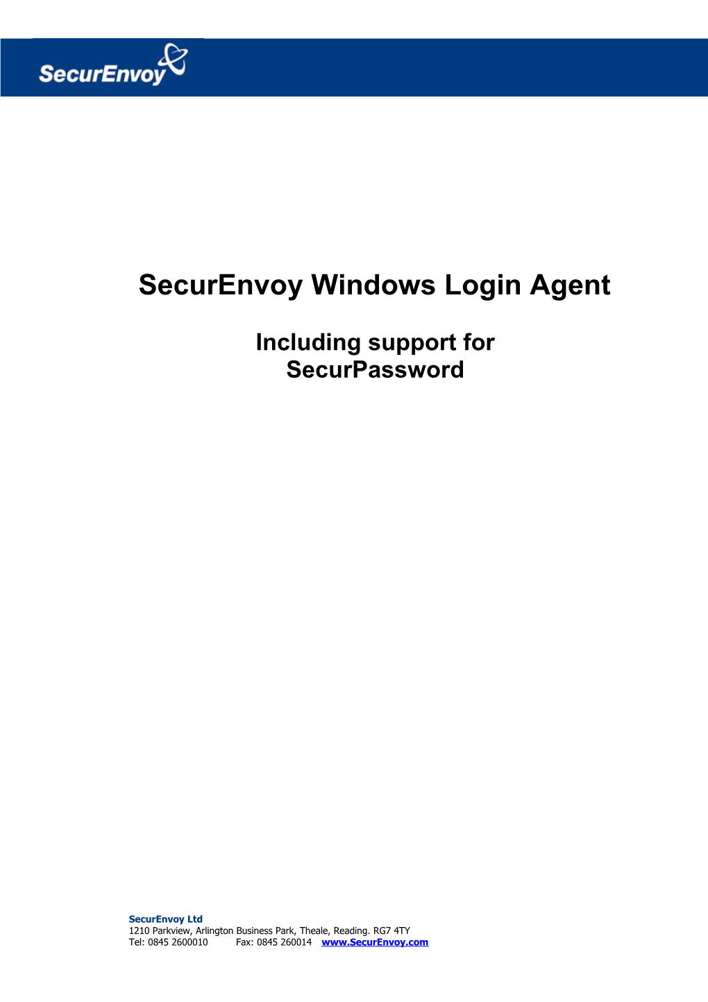 Securenvoy Windows Login Agent