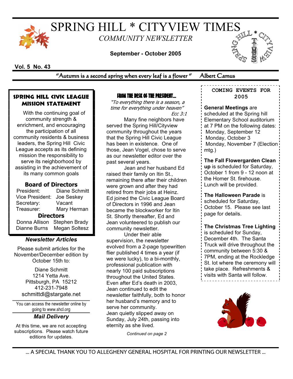 Spring Hill * Cityview Times Community Newsletter