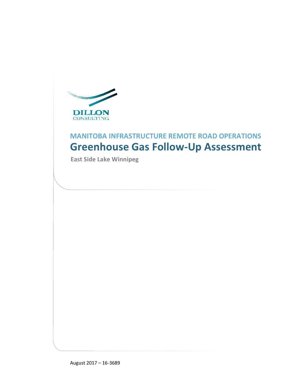 Greenhouse Gas Follow-Up Assessment East Side Lake Winnipeg