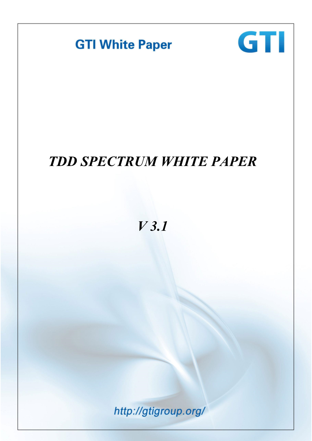 Tdd Spectrum White Paper V