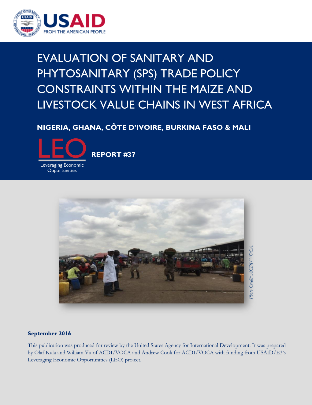 Trade Policy Constraints Within the Maize and Livestock Value Chains in West Africa