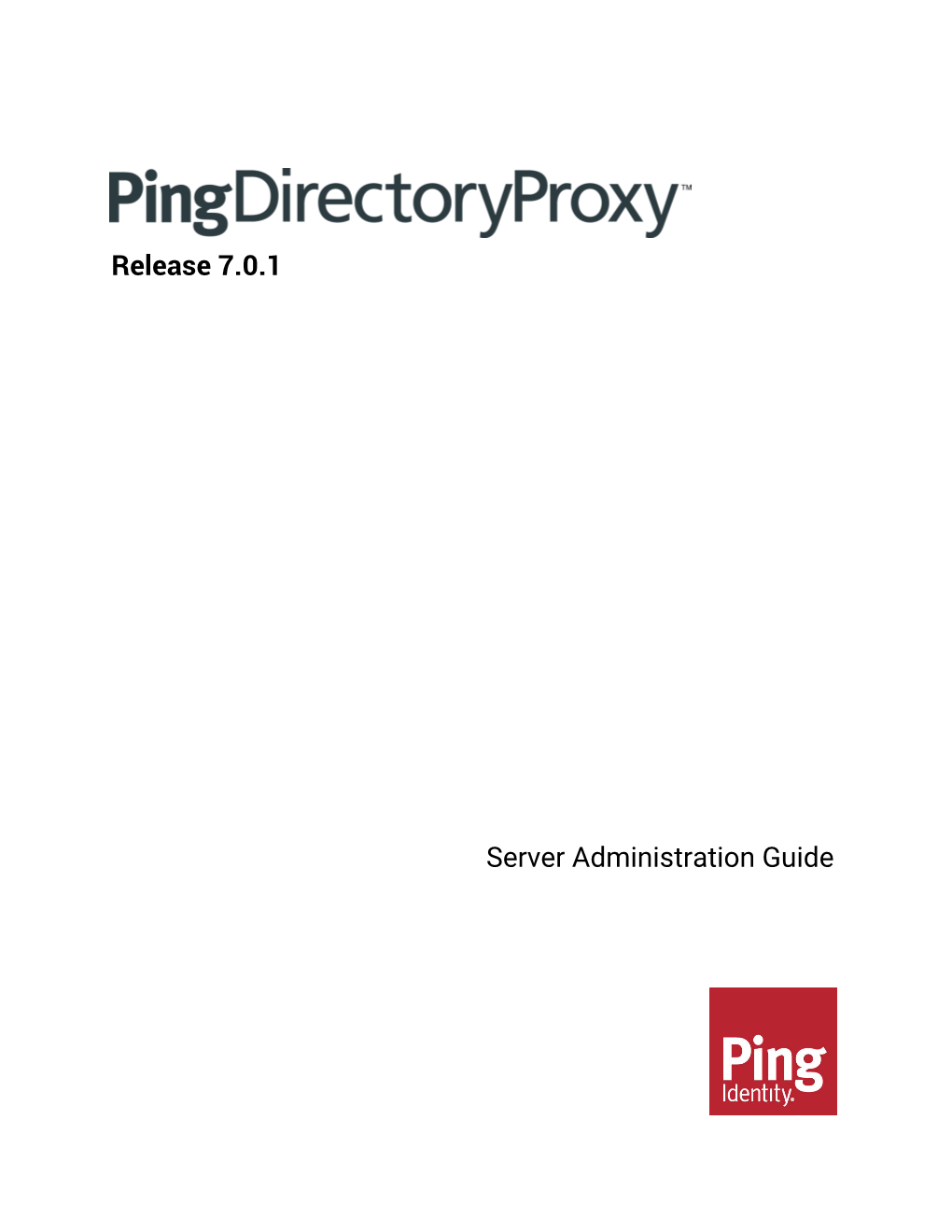 Pingdirectoryproxy Server Administration Guide