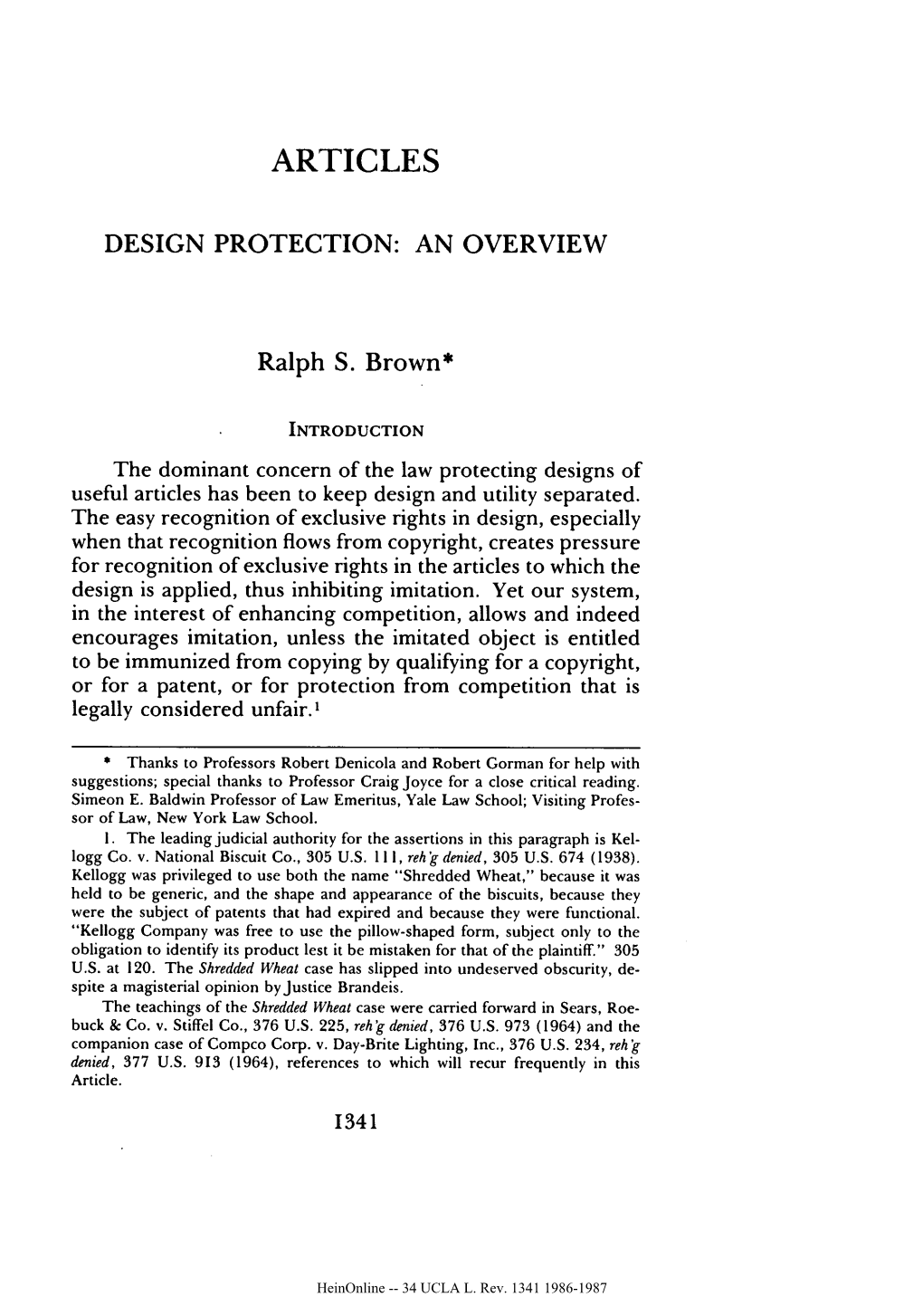 Design Protection: an Overview