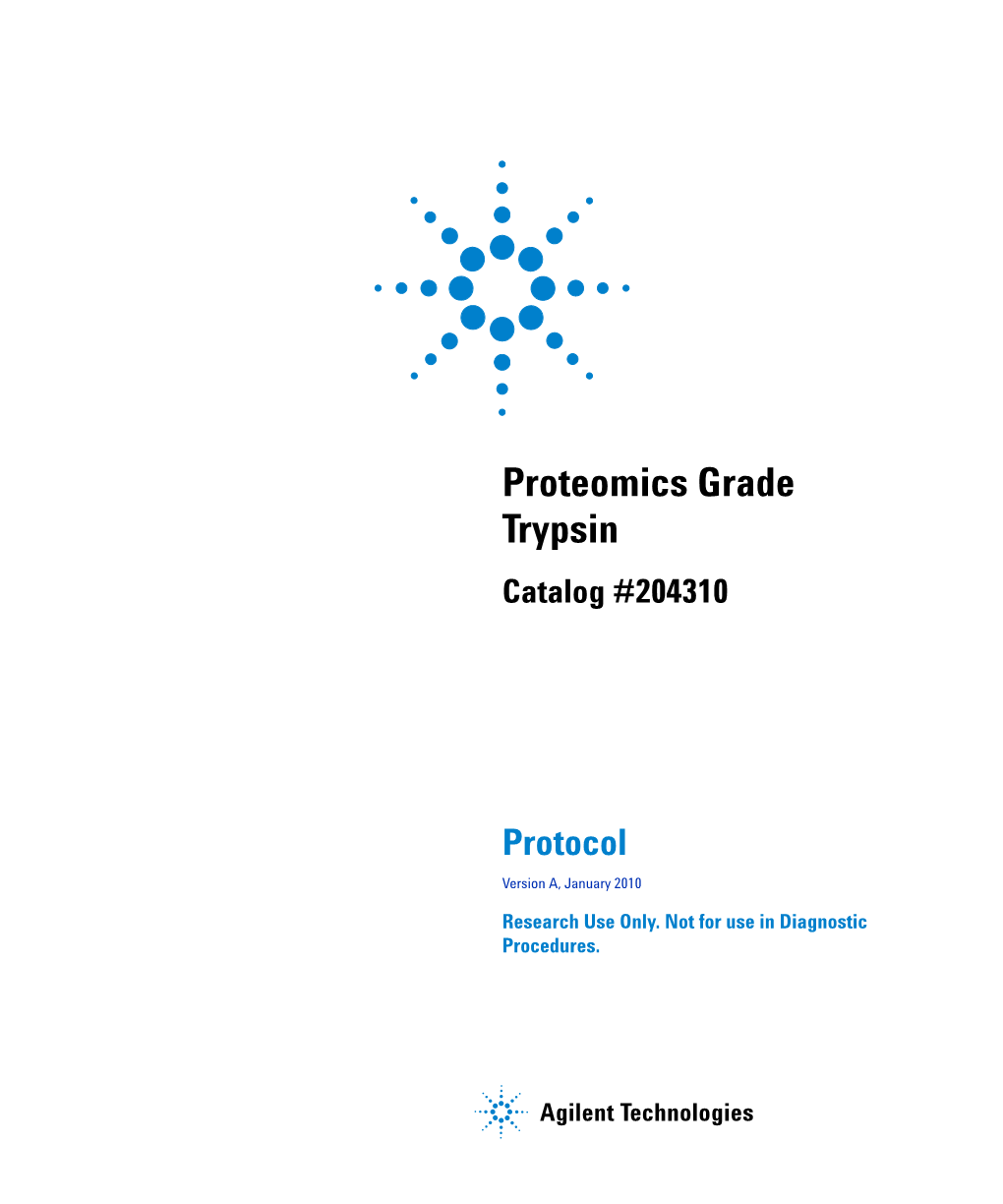 Manual, Proteomics Grade Trypsin