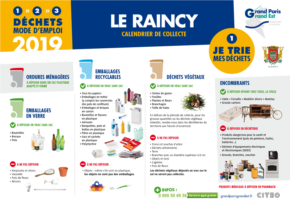 Le Raincy Mode D’Emploi Calendrier De Collecte 1 2019 Je Trie Mes Déchets