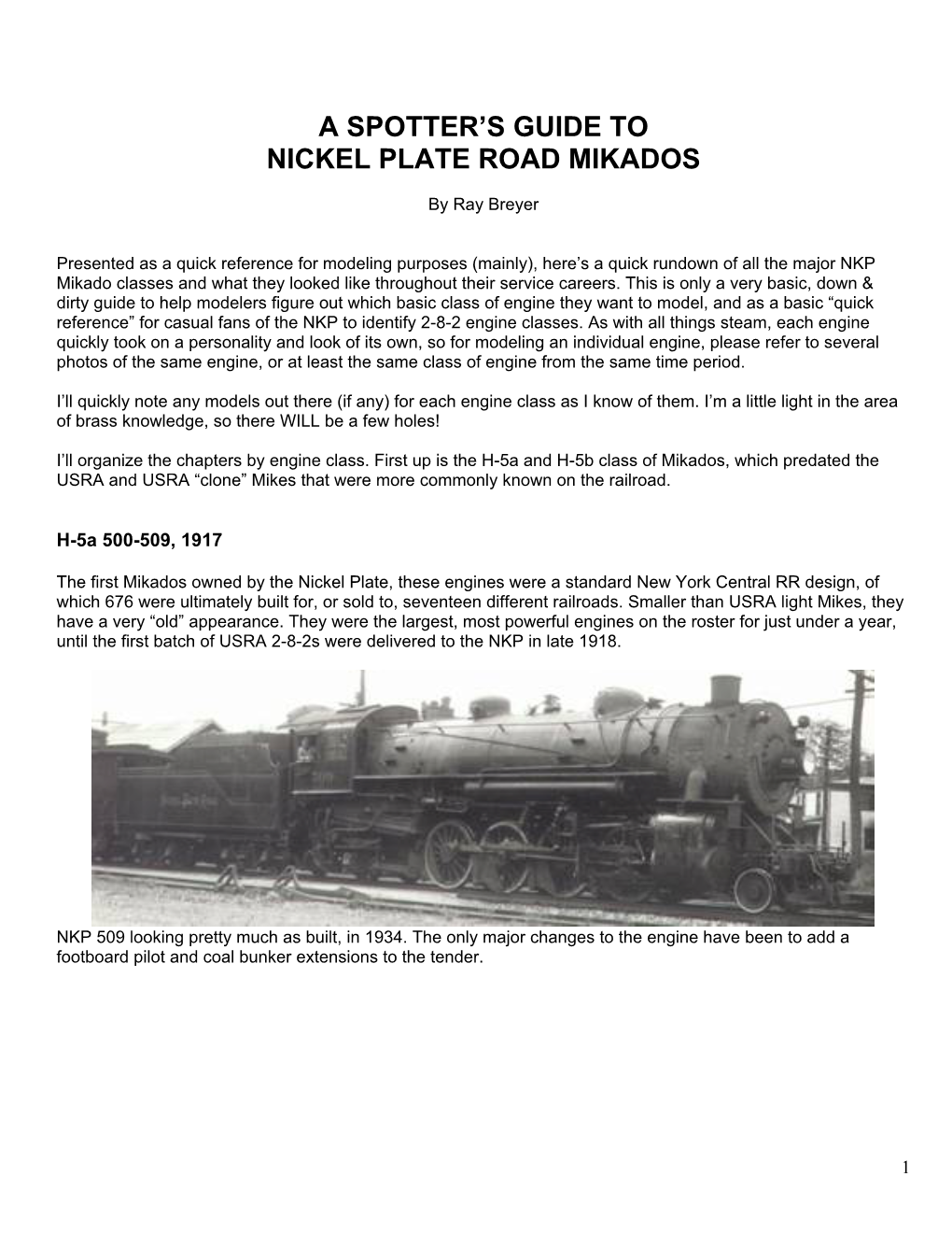 A Spotter's Guide to Nickel Plate Road Mikados