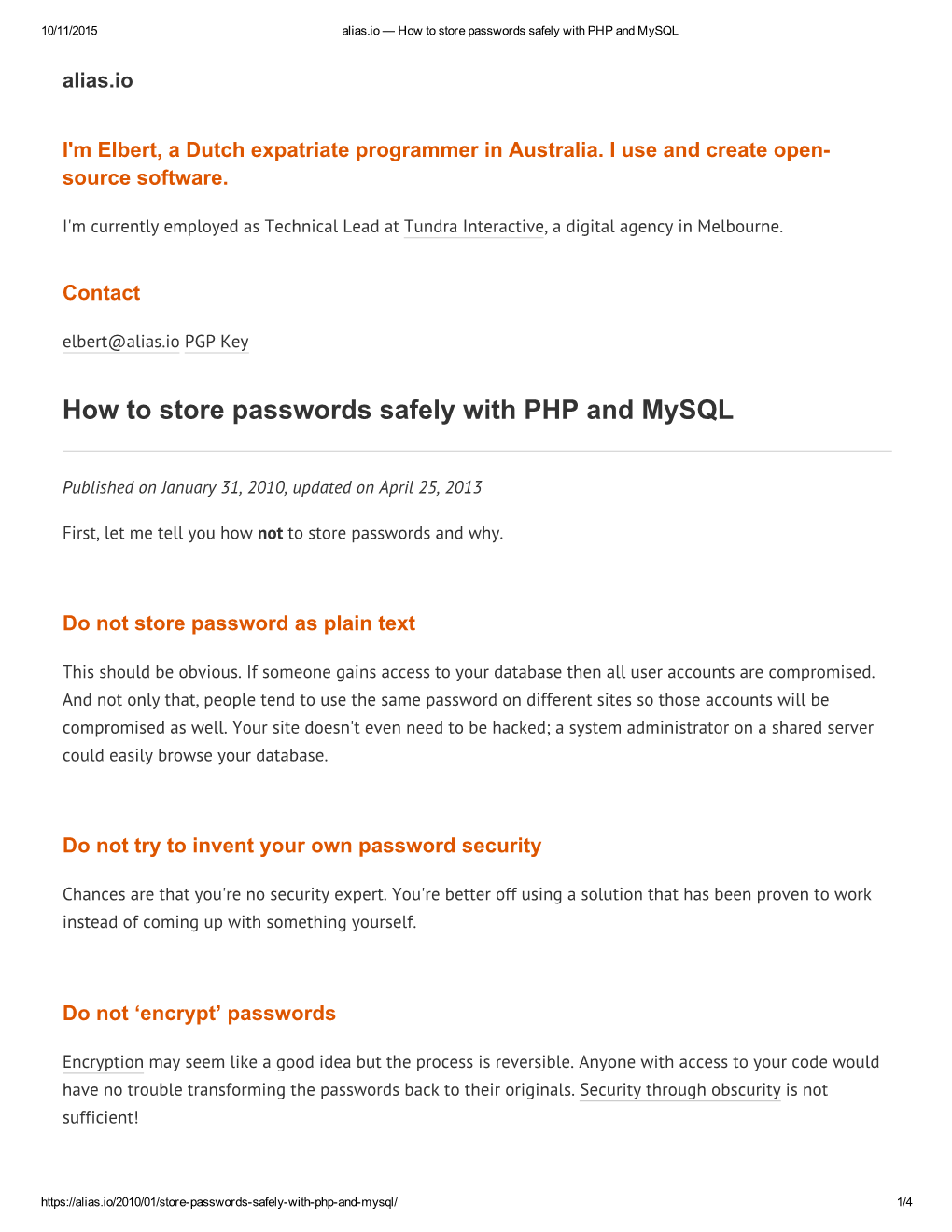 How to Store Passwords Safely with PHP and Mysql