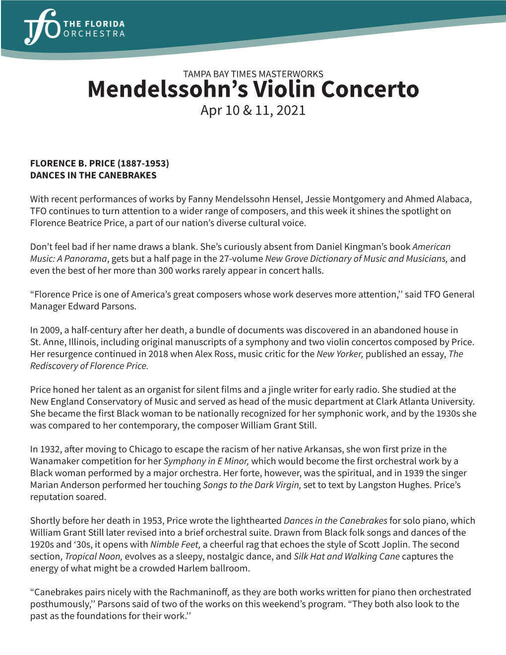 Mendelssohn's Violin Concerto