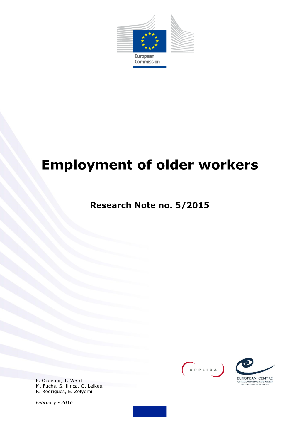 Employment of Older Workers