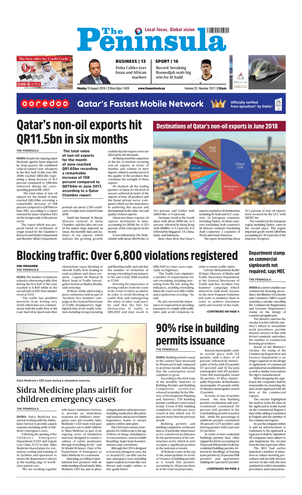 Qatar's Non-Oil Exports Hit QR11.5Bn in Six Months