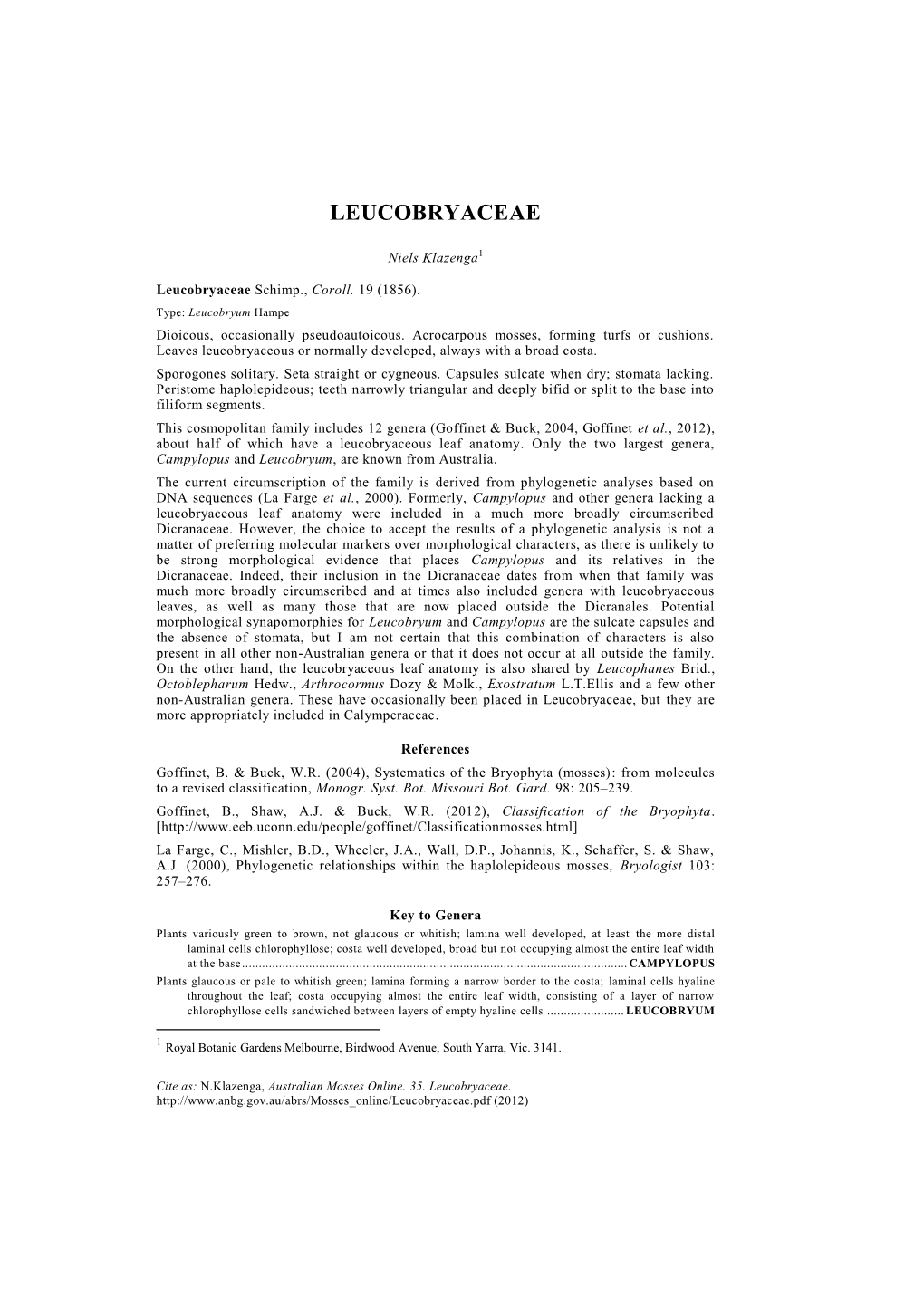Leucobryaceae