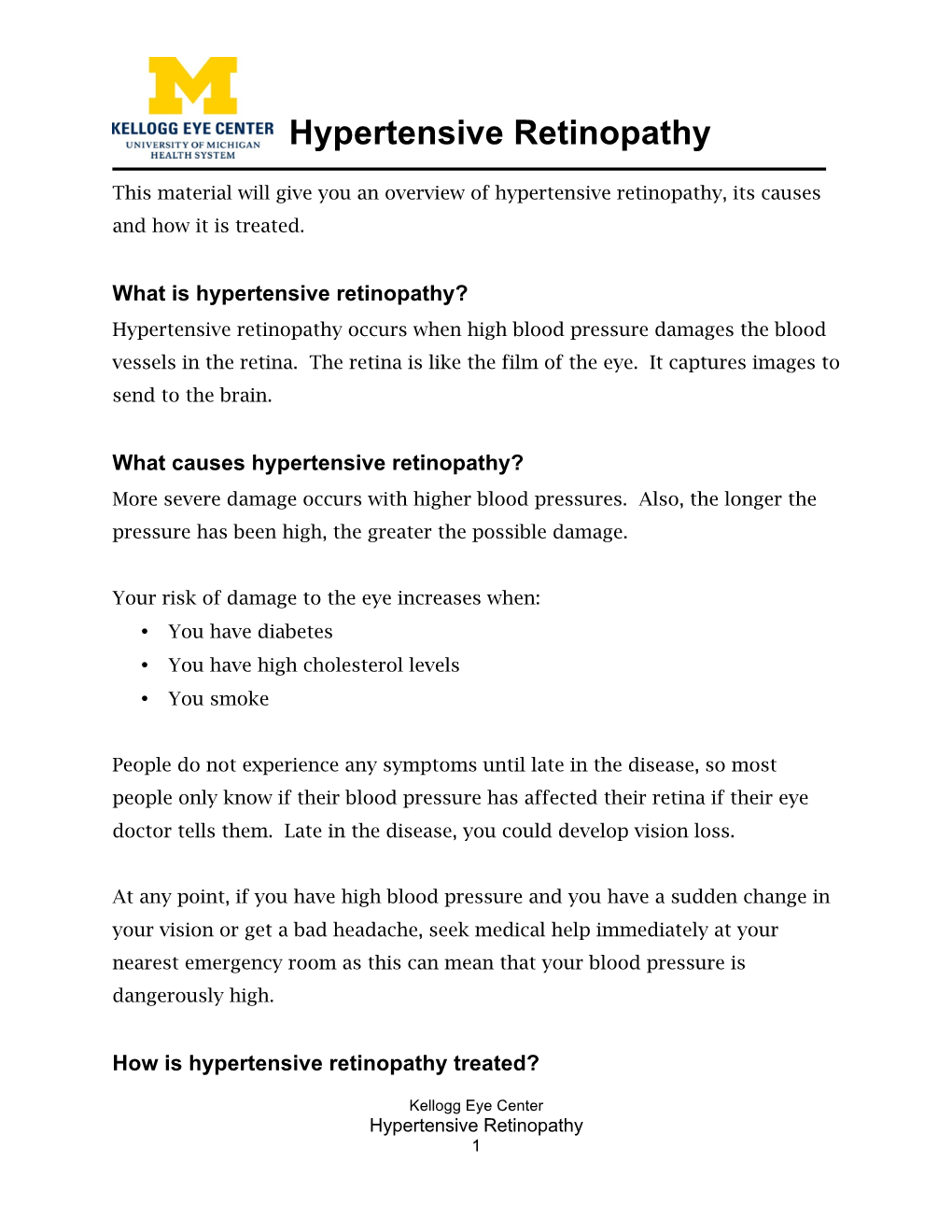 Hypertensive Retinopathy