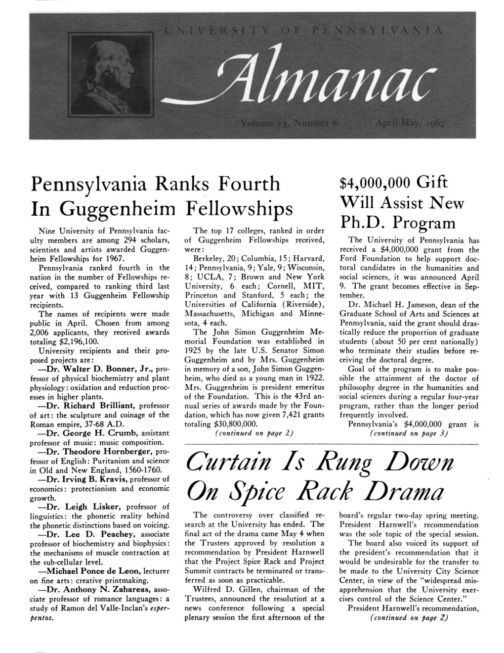 Almanac April-May 1967