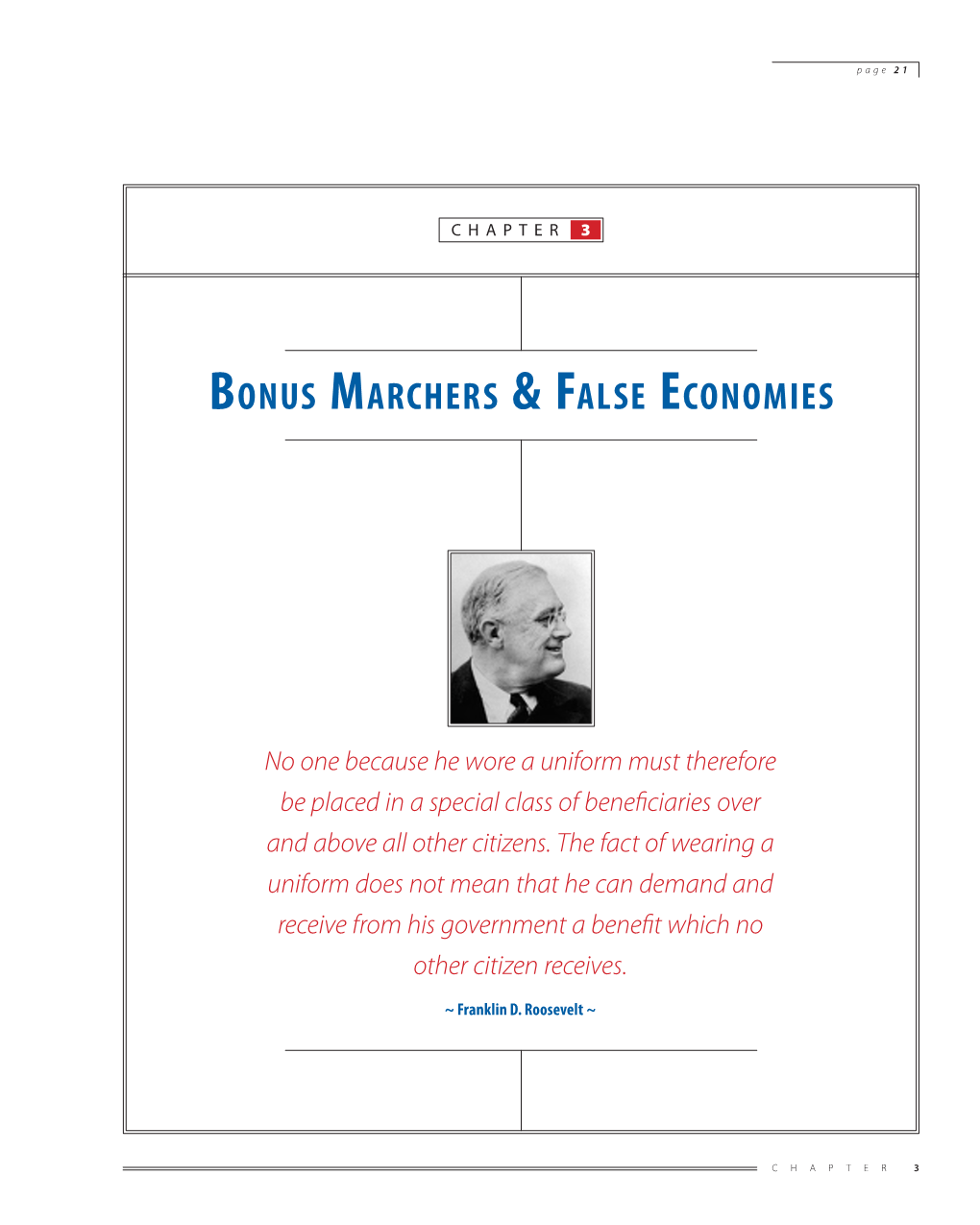 Bonus Marchers & False Economies