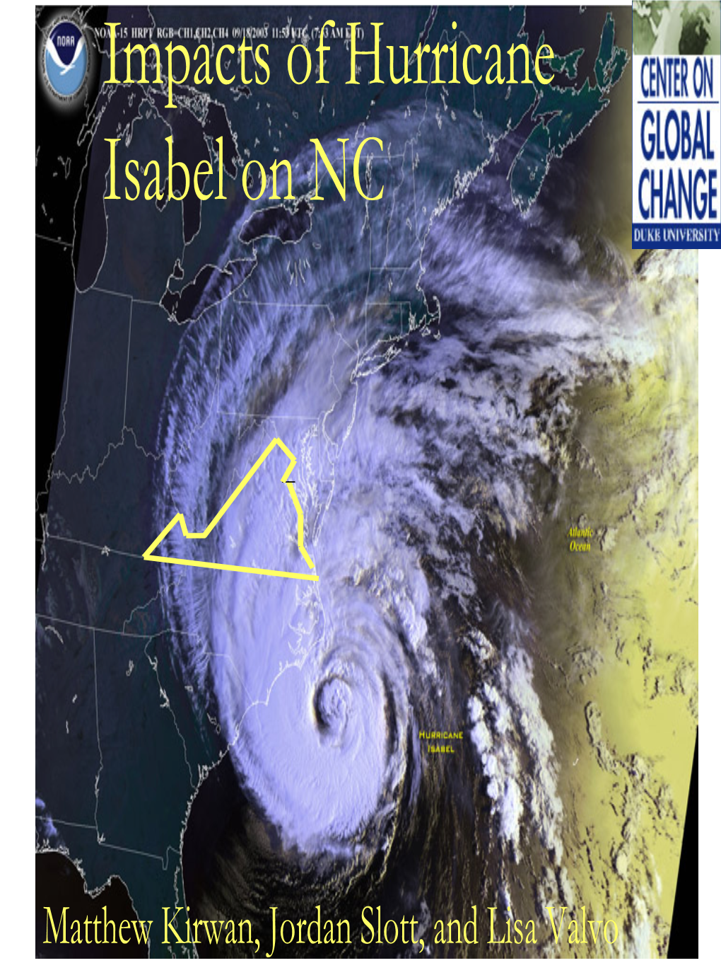 Impacts of Hurricane Isabel on NC