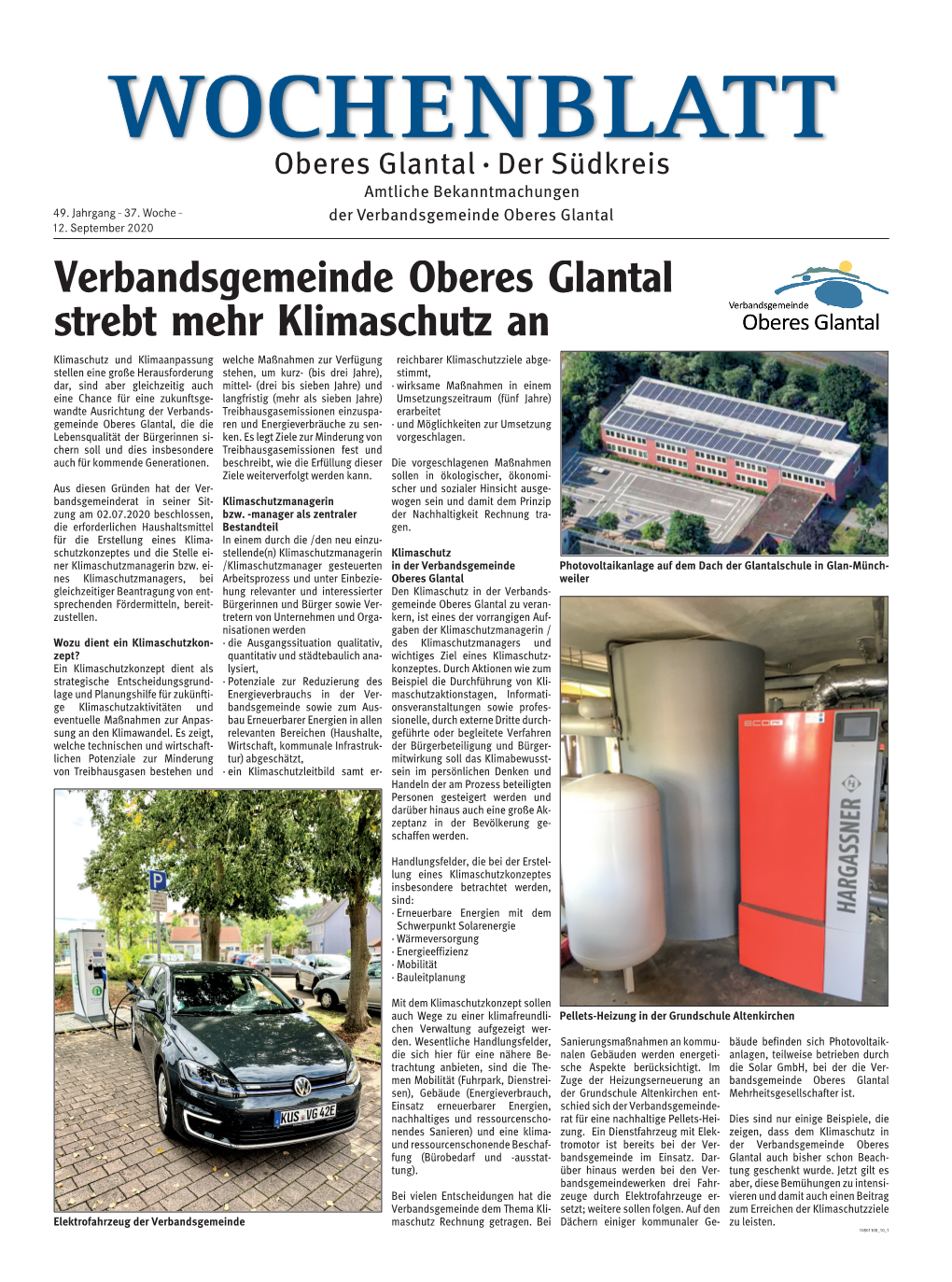 Verbandsgemeinde Oberes Glantal Strebt Mehr Klimaschutz An