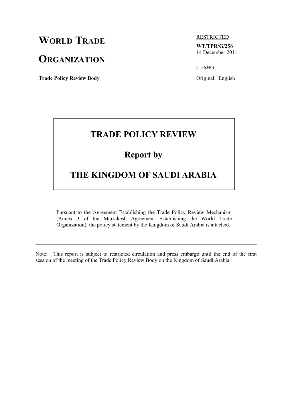 Trade Policy Review Body s1