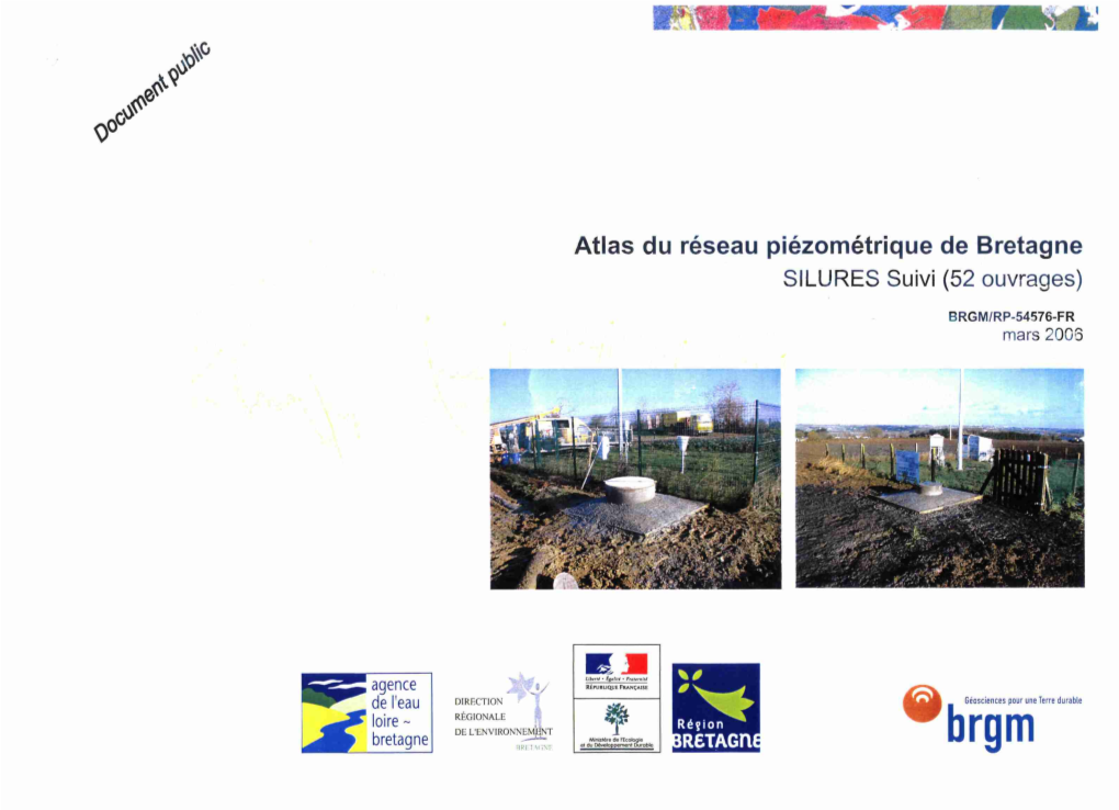 Atlas Du Réseau Piézométrique De Bretagne SILURES Suivi (52 Ouvrages)
