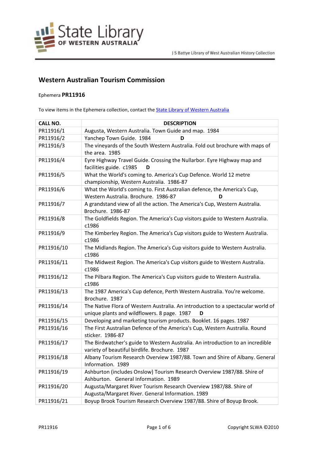 Western Australian Tourism Commission