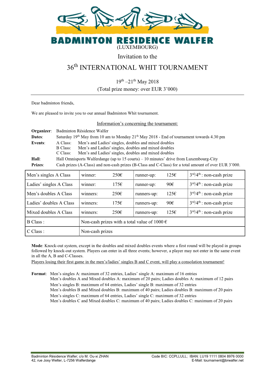 36 International Whit Tournament