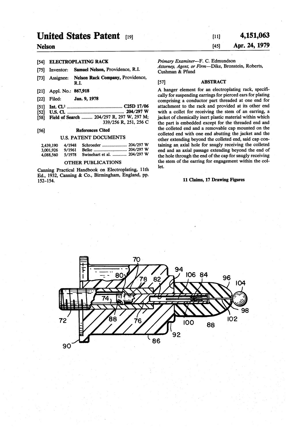 United States Patent [19] [11] 4,151,063 Nelson [45] Apr