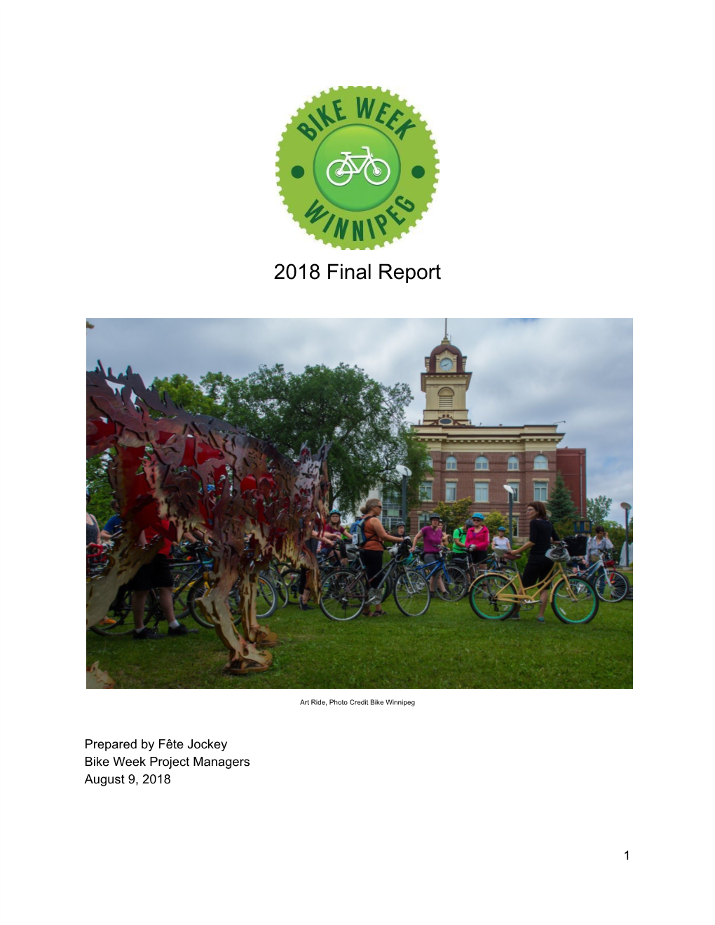 Bike Week 2018 Final Report