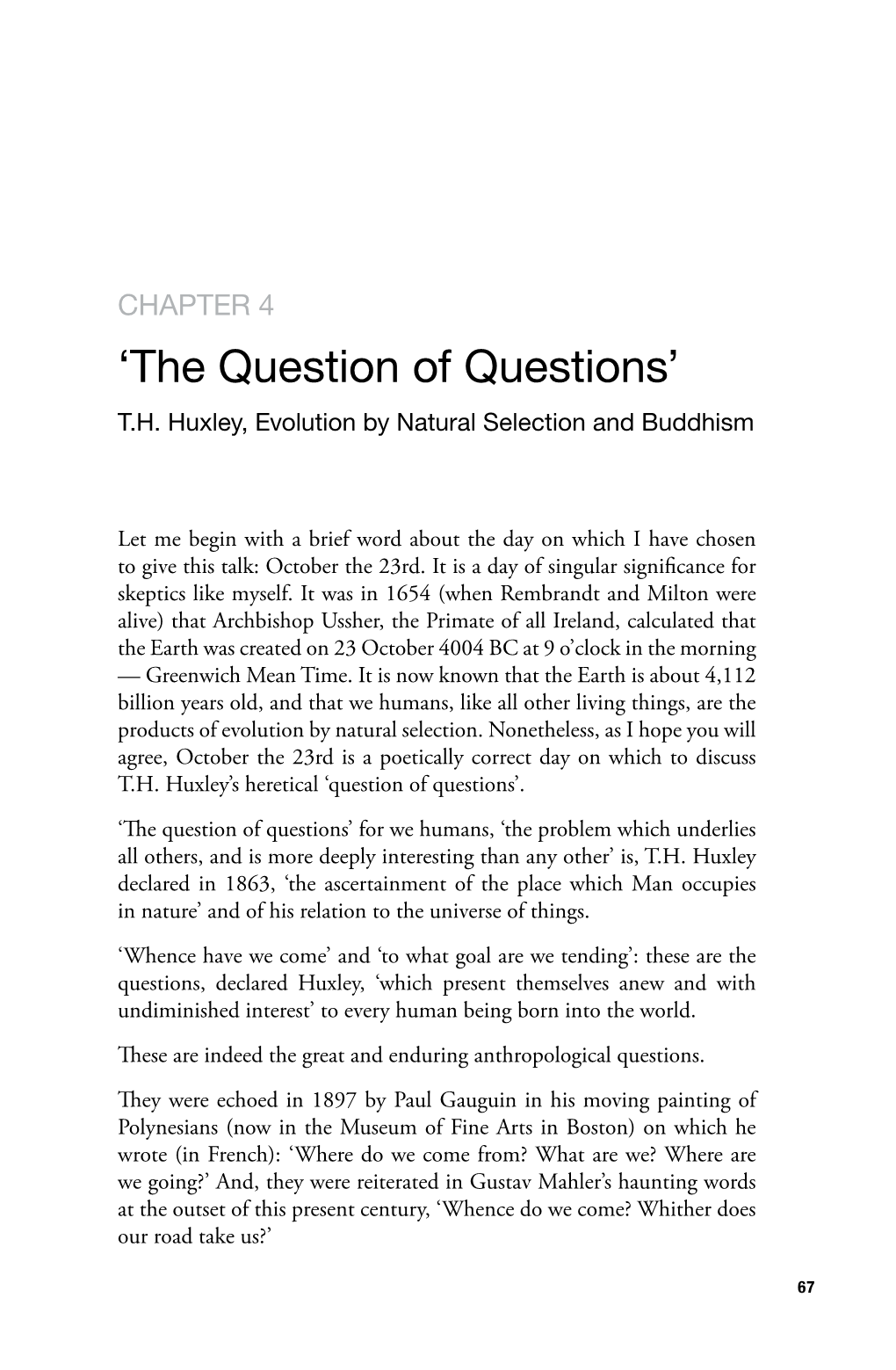 'The Question of Questions'
