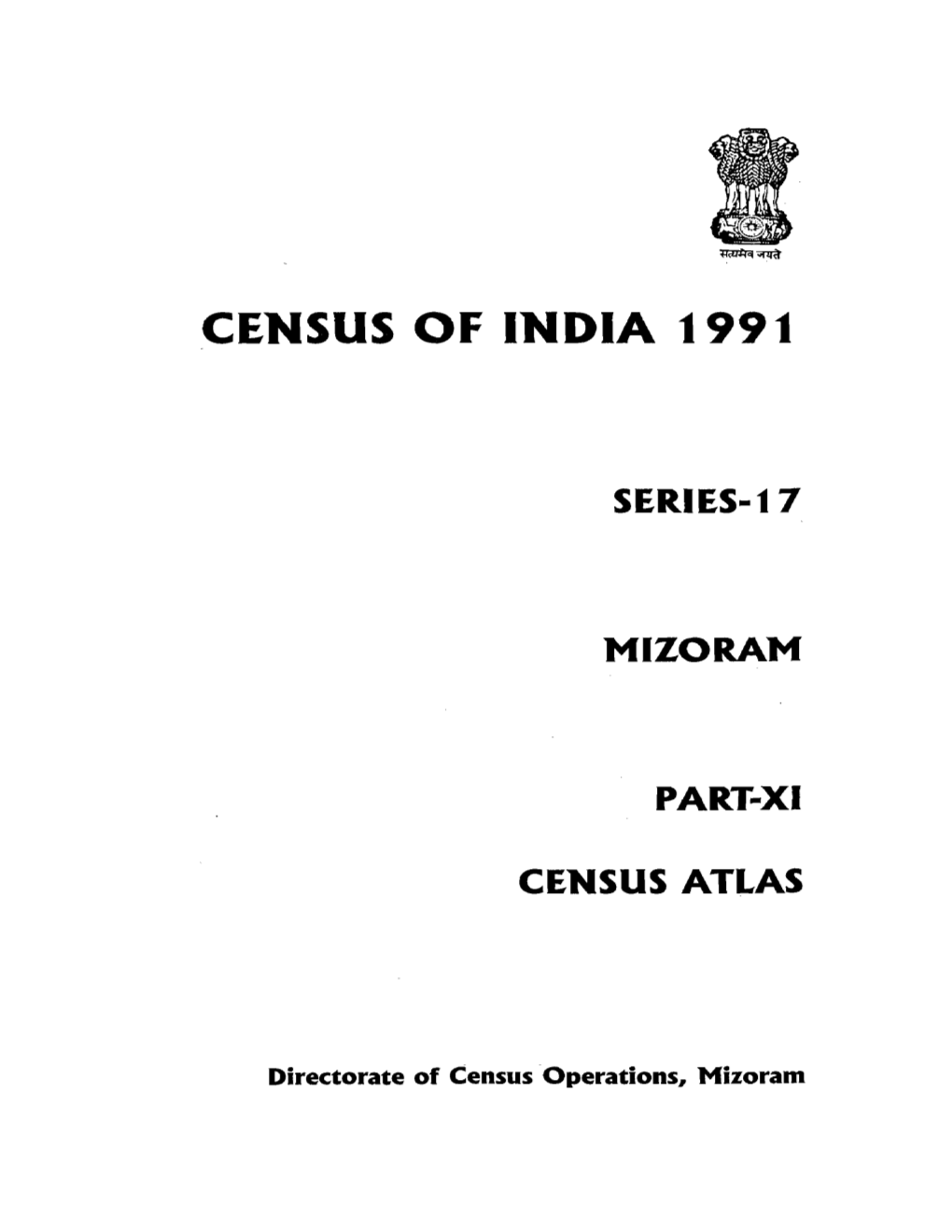 Census Atlas, Part-XI, Series-17, Mizoram