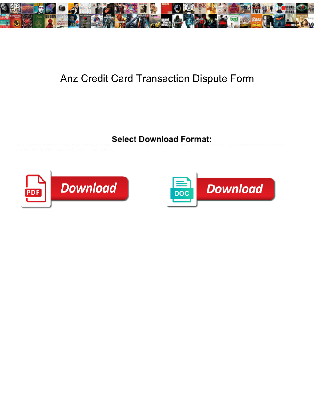 Anz Credit Card Transaction Dispute Form