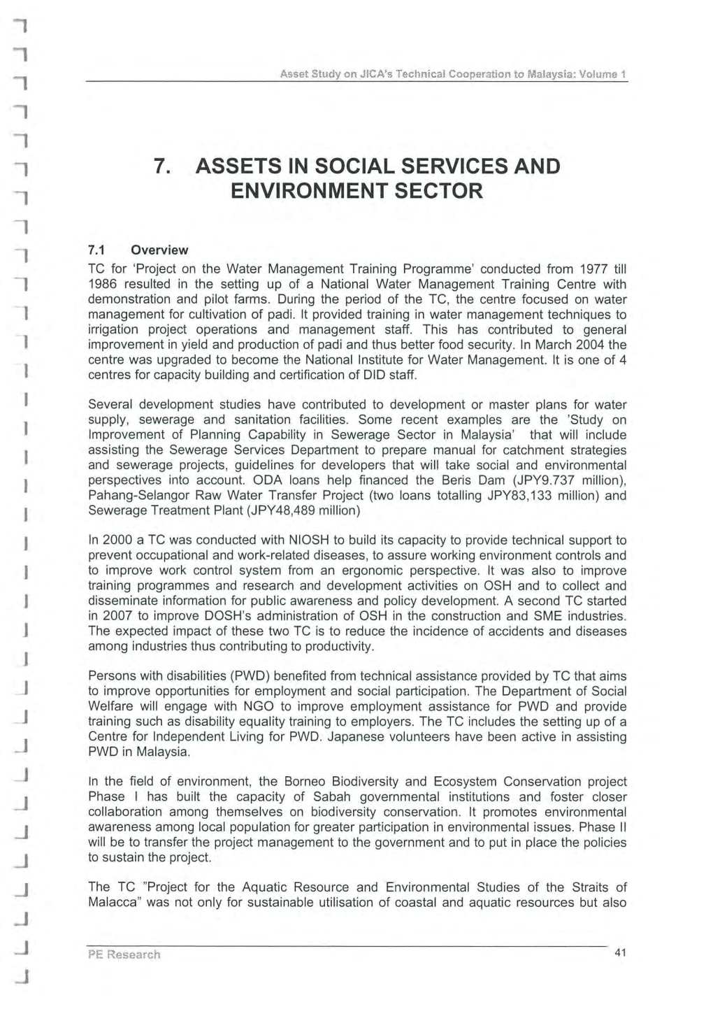 1 ...J 7. Assets in Social Services and Environment