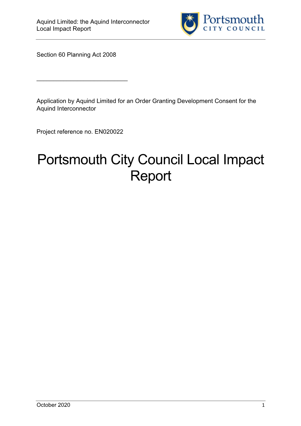 Portsmouth City Council Local Impact Report