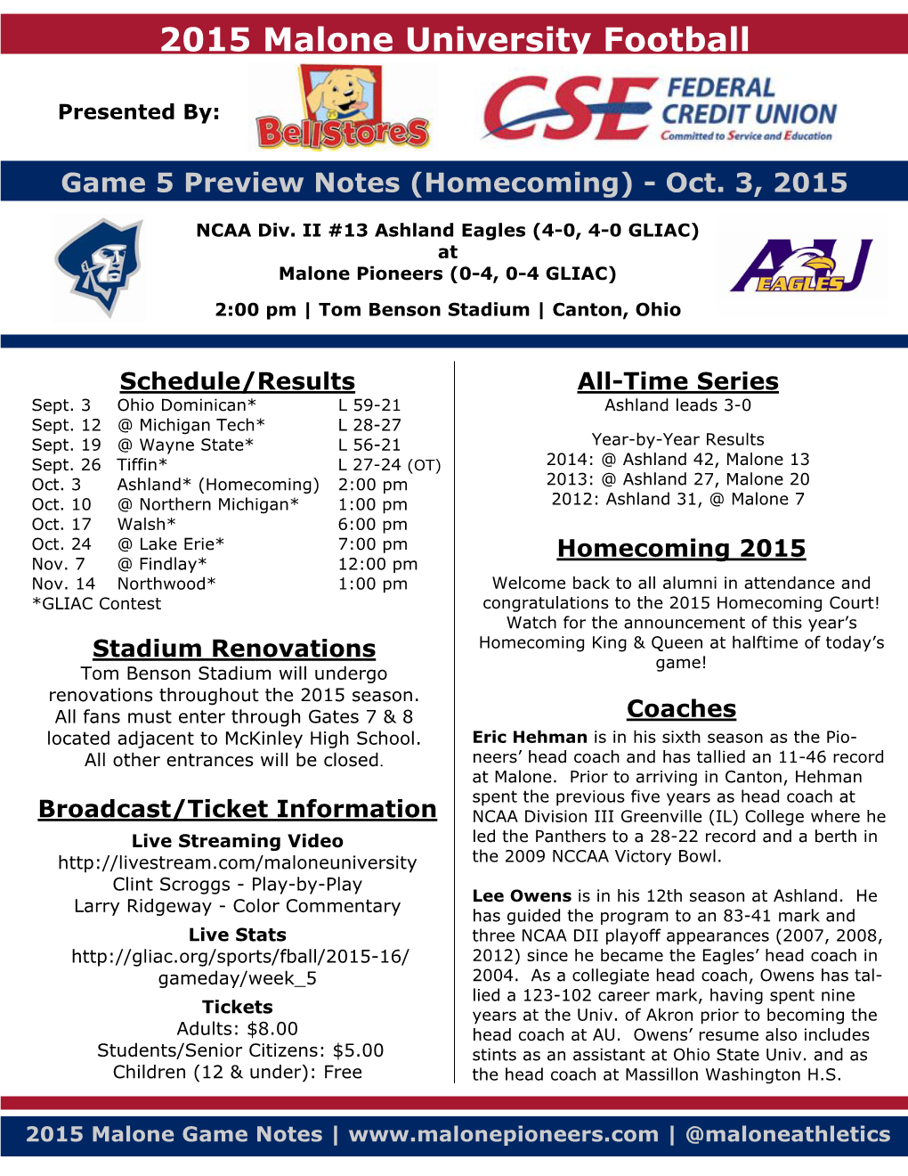 Football Preview Notes