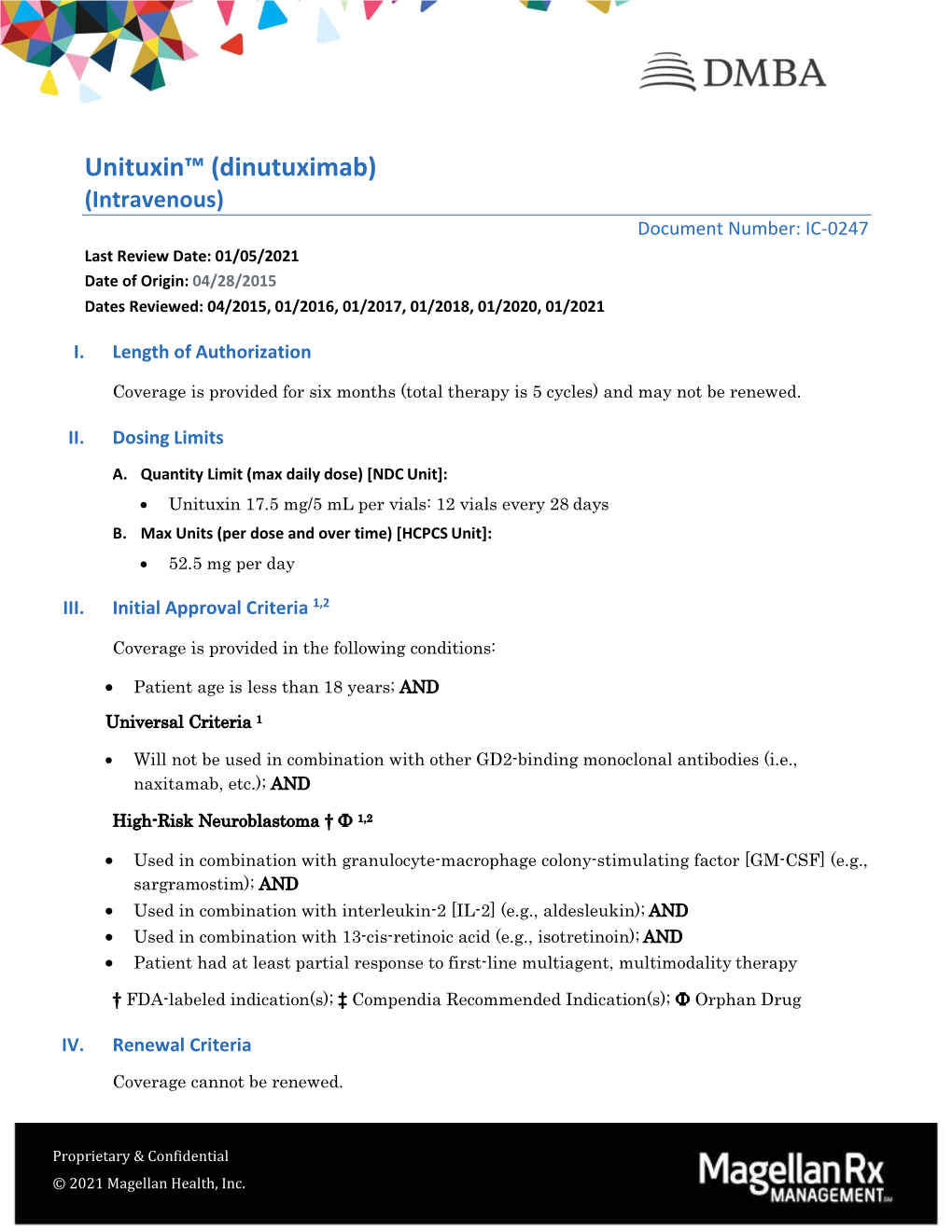 Unituxin™ (Dinutuximab)