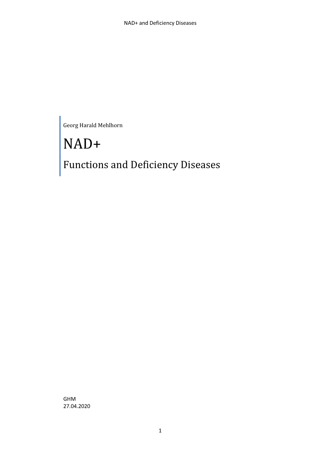 Functions and Deficiency Diseases
