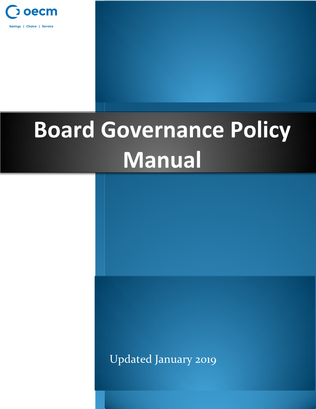 Board Governance Policy Manual