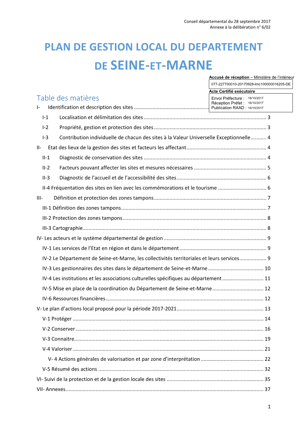 Délibérations Du Département De Seine-Et-Marne