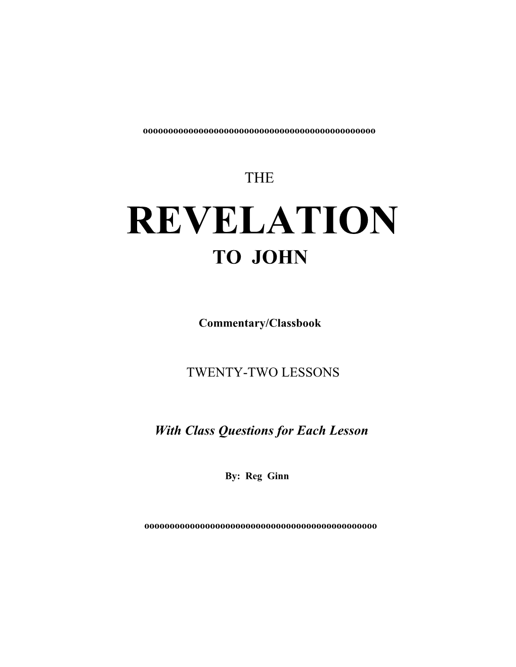 The Revelation of John