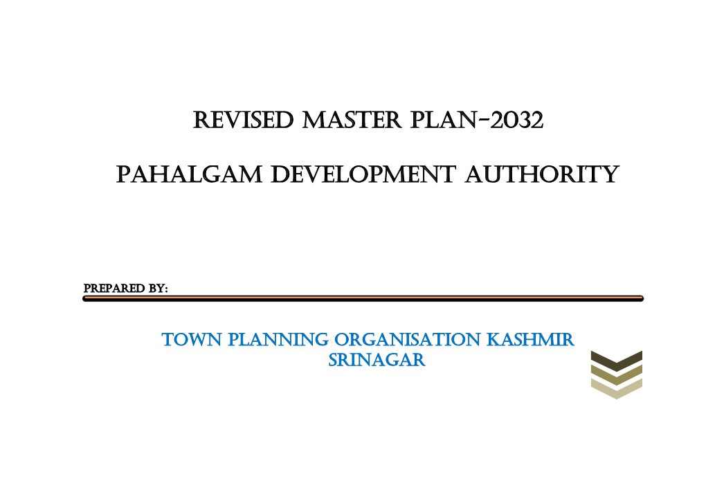REVISED MASTER PLAN-2032 Pahalgam Development Authority