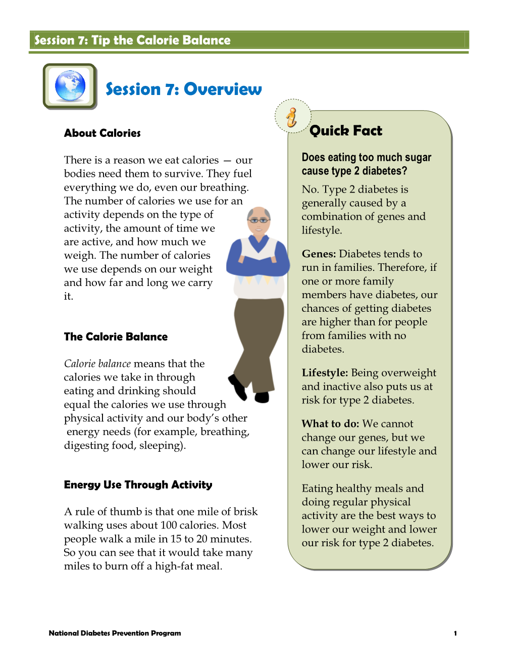 Session 7: Tip the Calorie Balance. Lifestyle Intervention