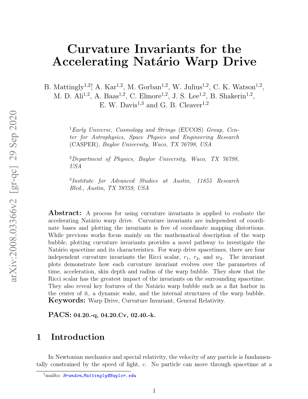 Curvature Invariants for the Accelerating Natário Warp Drive