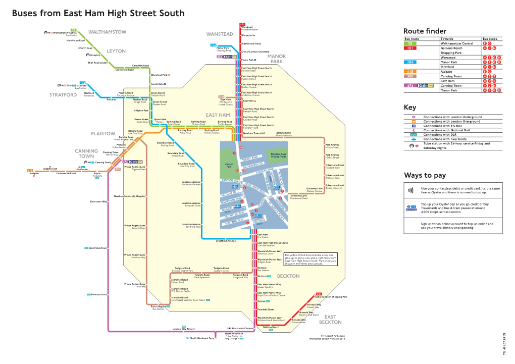 Buses from East Ham High Street South