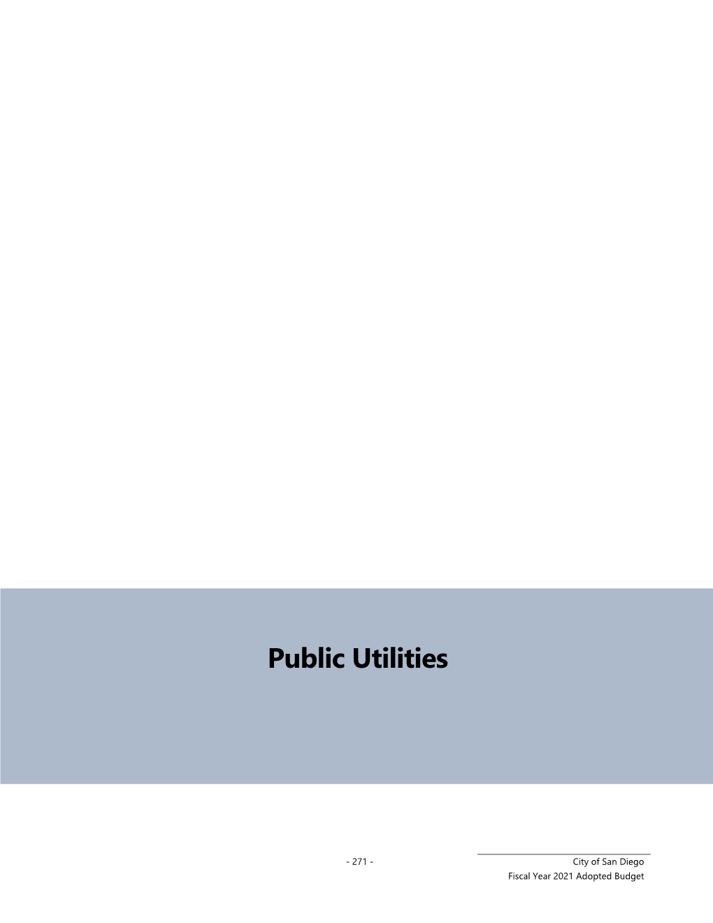 Public Utilities